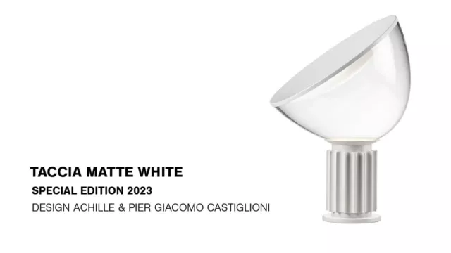 Flos - Taccia Small Matte White New 2023 Led - Achille&Pier Giacomo Castiglioni