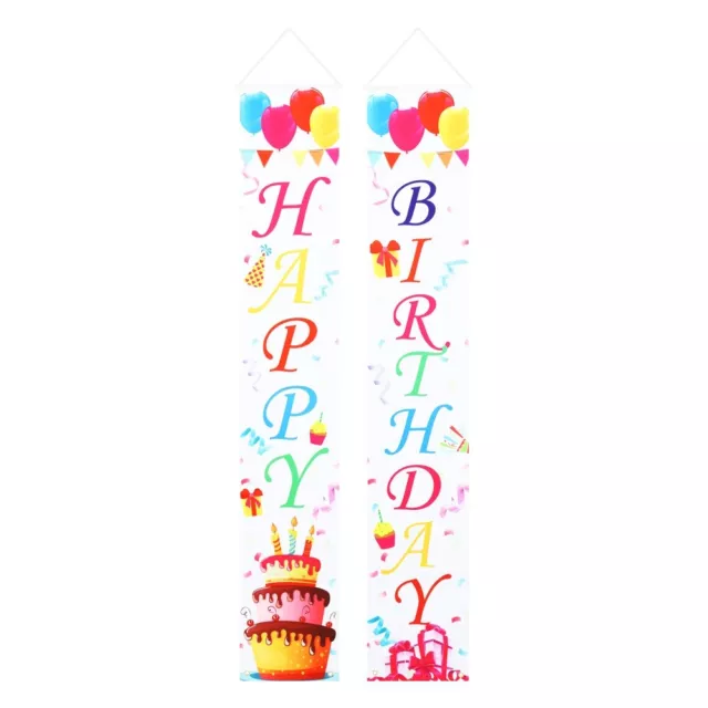 Happy Birthday Noren Polyester Cloth 600d Decorations Bunting Banners