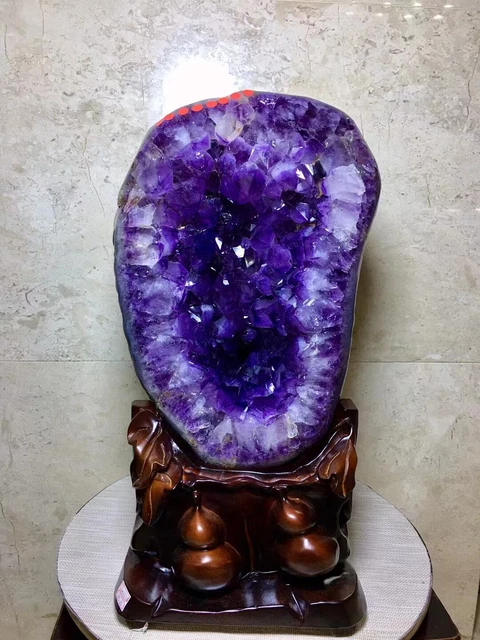 100LB Natural Amethyst Geode Crystal Quartz Specimen Healing+stand