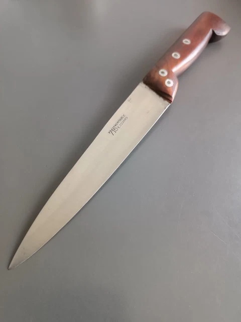 Ancien Couteau De Cuisine Allemand Manche Bois – Patine Rouille D'origine