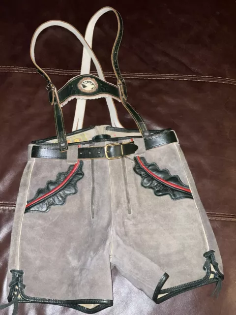 Vintage Haelson Suede/Leather Lederhosen with suspenders Child 5