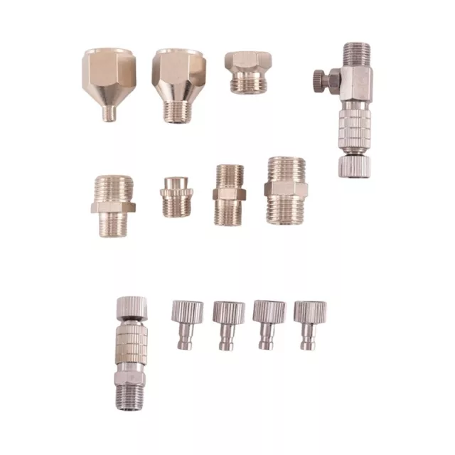 16Pcs Airbrush Adapter Set Airbrush  Release Coupling Disconnect Adapter1097