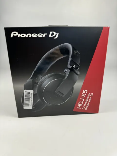 Pioneer DJ HDJ-X5-K DJ Kopfhörer Geschlossenenen Studio Audio Schwarz NEUWERTIG