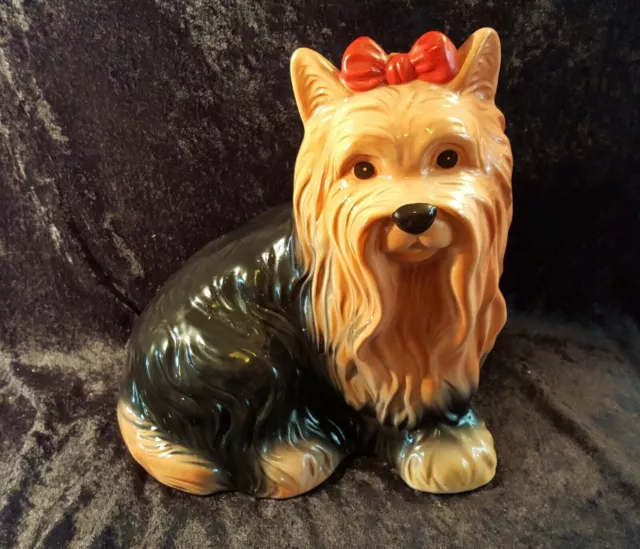 Yorkshire Terrier Ornament - Adorable & House Trained - Large Leonardo Pottery