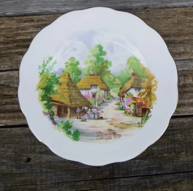 Roslyn England Bone China Side Plate *Beautiful Britain No 3 Cockington Forge