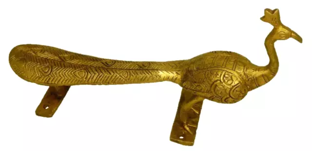 Peacock Shape Door Handle Vintage Repro Handmade Brass Window Drawer Pull Knob