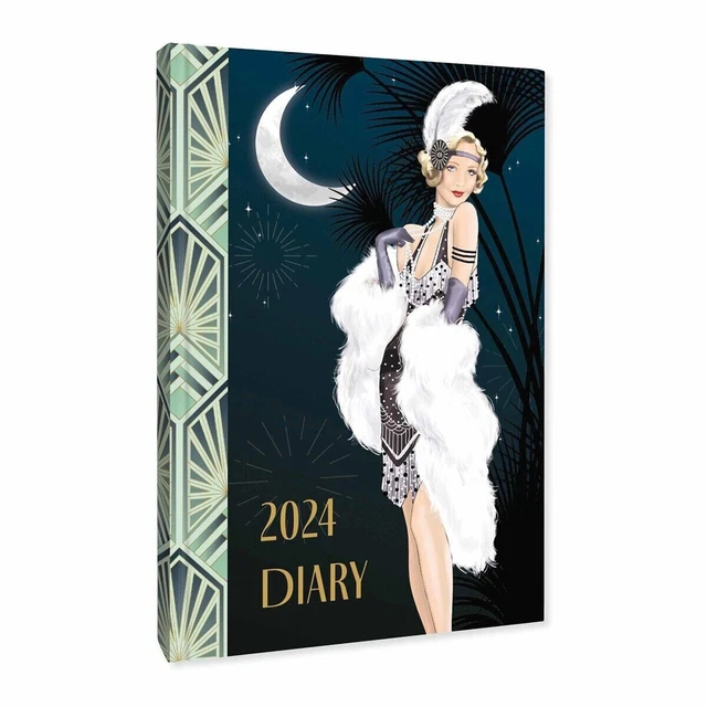 2025 A5 DIARY Art Deco Claire Coxon Gift Xmas Stationery £6.99