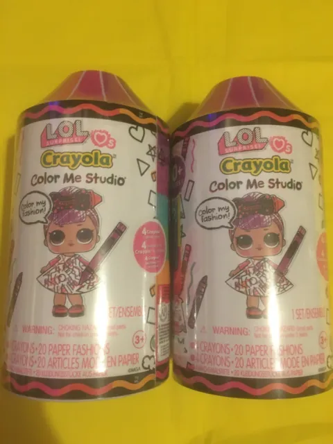 2 LOL Surprise Crayola Color Me Studio - Brand New/Factory Sealed Packs Freepost