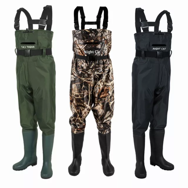 WADERS FOR MEN Nylon Chest Waders with Boots Waterproof Fly Fishing Waders  $59.98 - PicClick