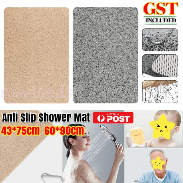 Shower Rug Anti Slip Loofah Bathroom Bath Mat Carpet Water Drains Shower Bath