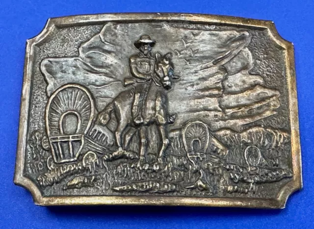 Tall in the Saddle Art Western Horse and Cowboy way of life! Vintage belt buckle