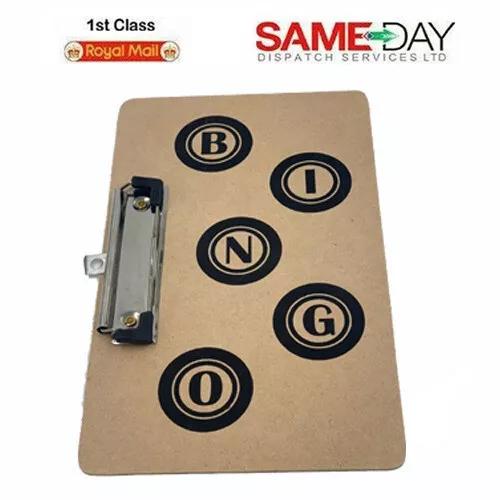 Bingo Board With Side Clip Lucky Charm Design Clasp Left Hand Clip Family Game