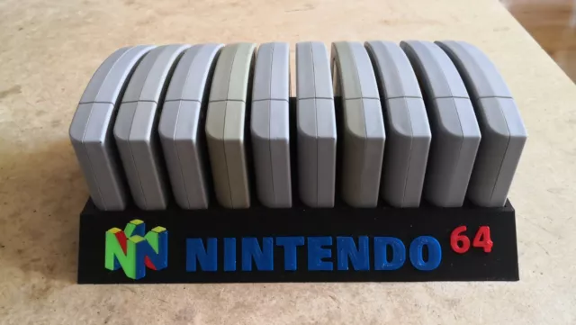 Stand soporte expositor juegos Nintendo 64 n64 para 10 juegos