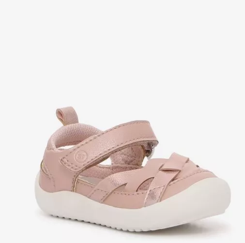 Stride Rite Mallory Pink Faux Leather Little Kid Girls Shoes Sandals Size 4