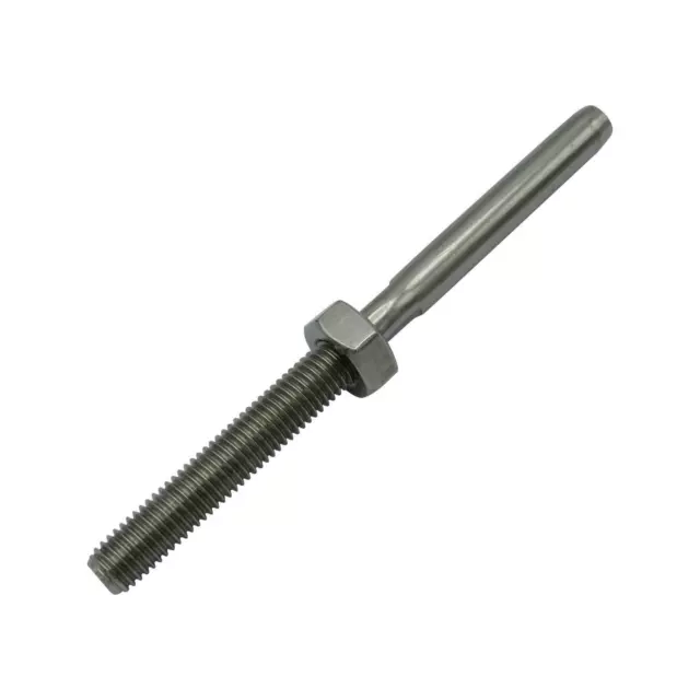 Stainless Steel Threaded Swage Terminal 4MM (M6 Thread Wire Rope Stud Fitting)