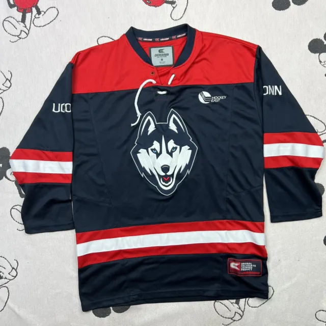 UConn Vintage Hockey Jersey Shirt Sz M Colosseum