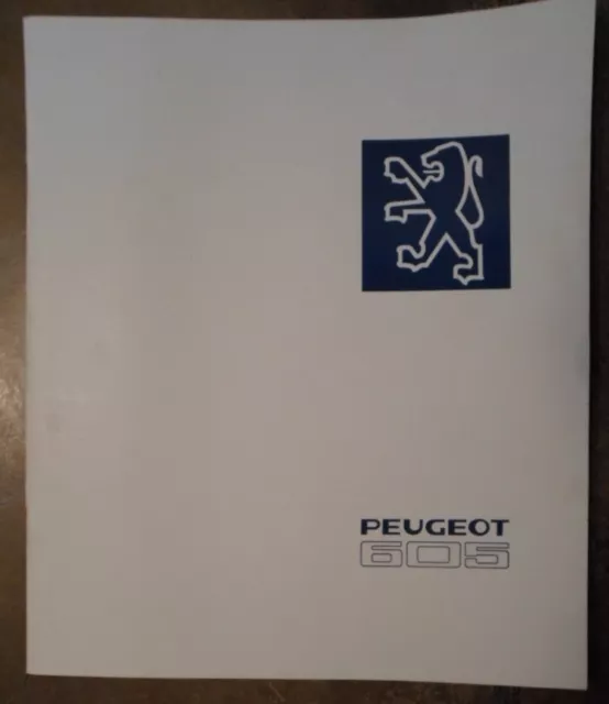 PEUGEOT 605 RANGE orig 1991 UK Mkt Large Prestige Sales Brochure Catalogue