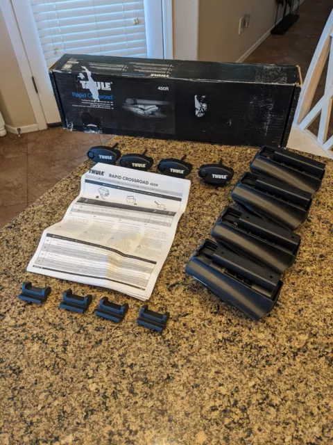 Thule 450R Crossroad Roof Rack Foot Pack set of 4 side rails Crossroad feet