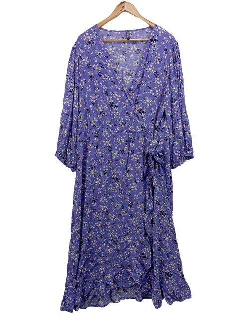 MNG Robe empire Dames T EU 36 blanc-turquoise-bleu style décontracté