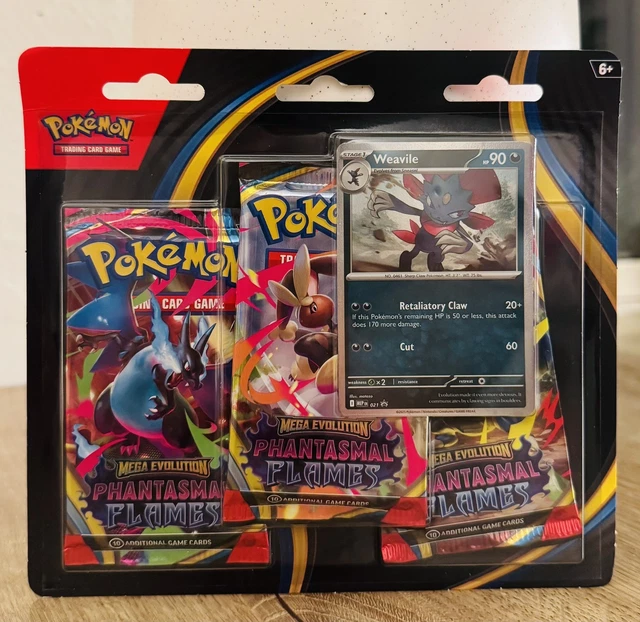 Pokémon TCG: Mega Evolution-Phantasmal Flames Booster Bundle (6 Packs) | Pokémon Center Official Site