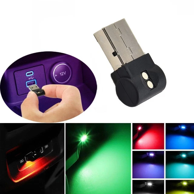 Lampada LED USB 1* Atmosfera Auto Decorazione Sfumatura + Luce Costante