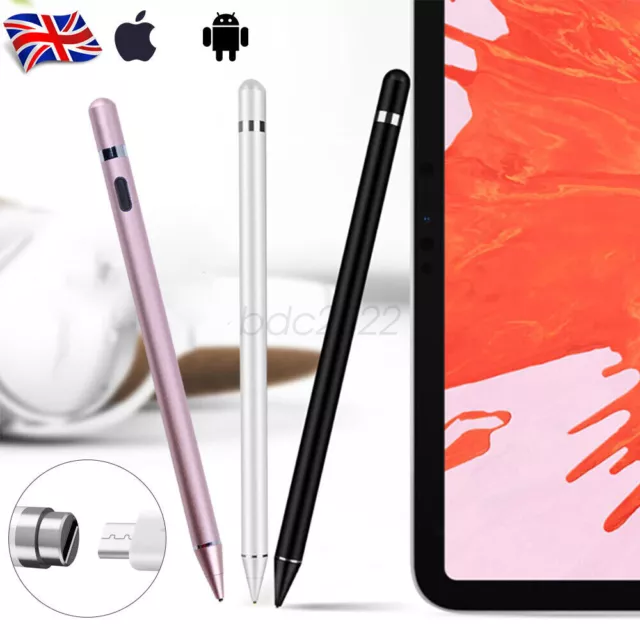 Stylus Pen For Touch Screens Digital Pencil Fine Point For iPhone iPad Tablet UK