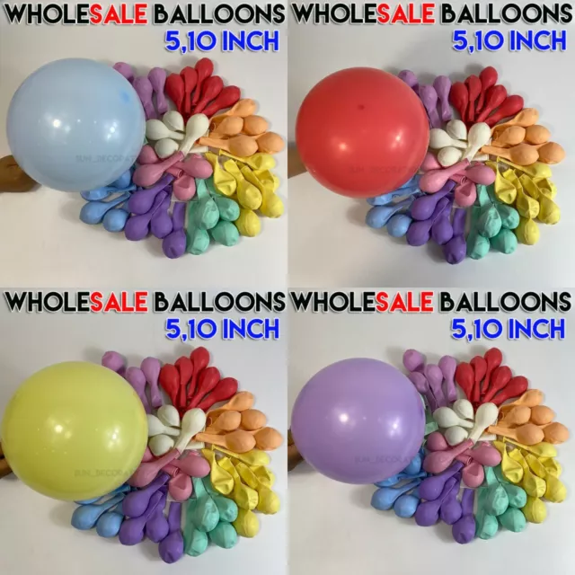 Pack of 100 Pastel 5''/10"/12"Latex Balloons Macaron Candy Many Colour Party All