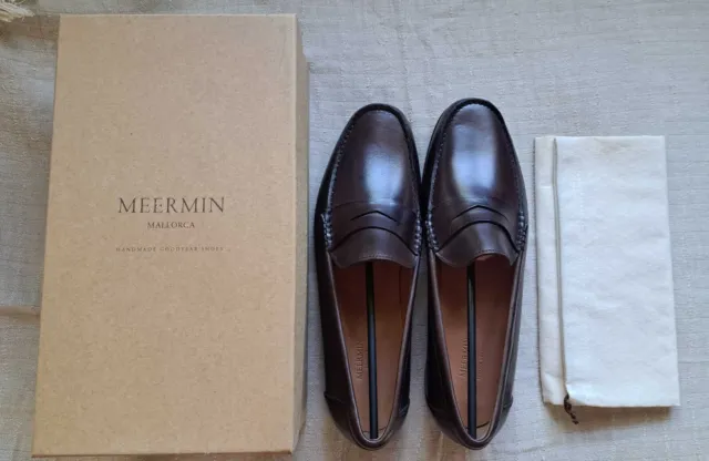 Meermin Classic Penny Loafers EXPRESSO ANTIQUE CALF business formal mens shoes