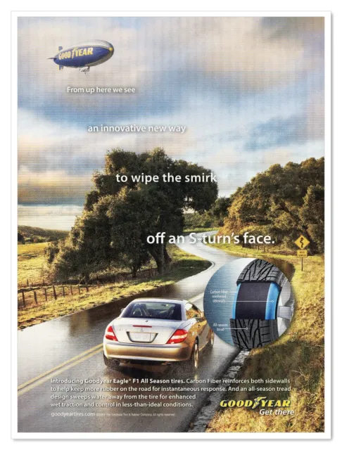 Goodyear Eagle F1 All Season Tires Blimp 2007 Full-Page Print Magazine Ad