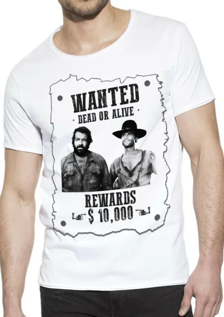 T-Shirt Wanted Bud e Terence Uomo Abbigliamento 100% Cotone Taglia dalla S a XXL 2