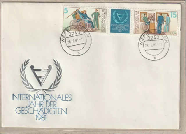 Ersttagsbrief - "Internationales Jahr der Geschädigten 1981" Marken/Stempel 1981