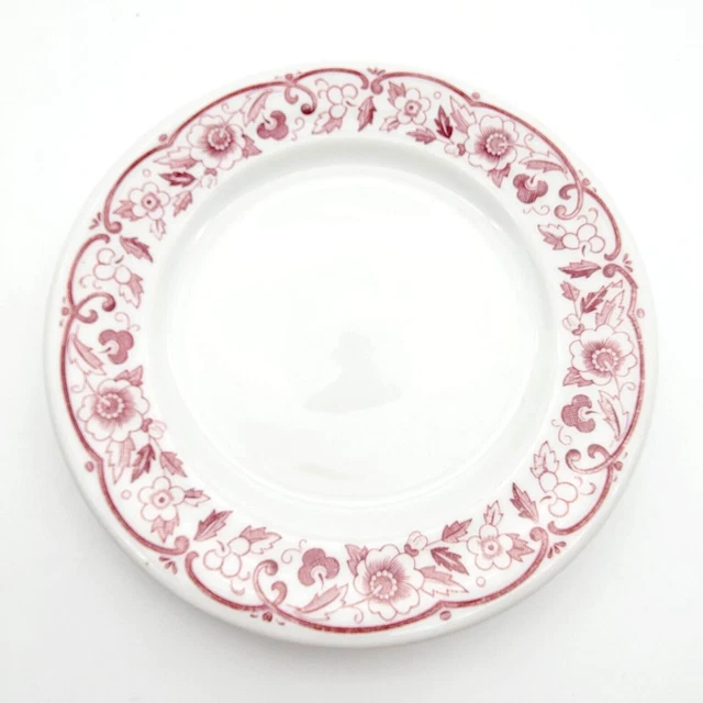 VINTAGE SHENANGO CHINA Restaurant Ware Bread Roll Plate Red White