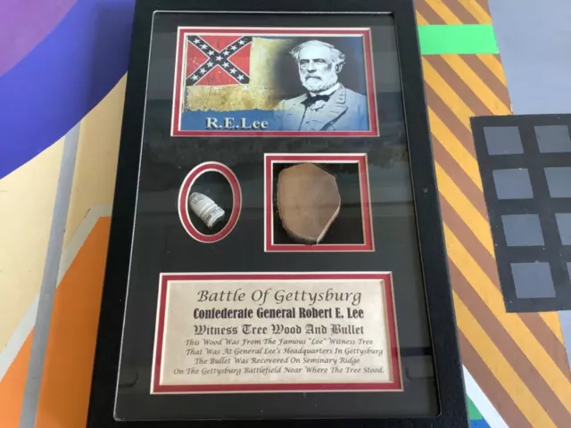 Original Wood from The General Lee "Witness Tree" & Bullet Gettysburg PA