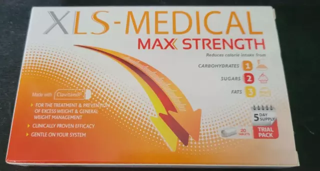 XLS Medical Max Strength reduce la ingesta calórica de carbohidratos - 20 tabletas