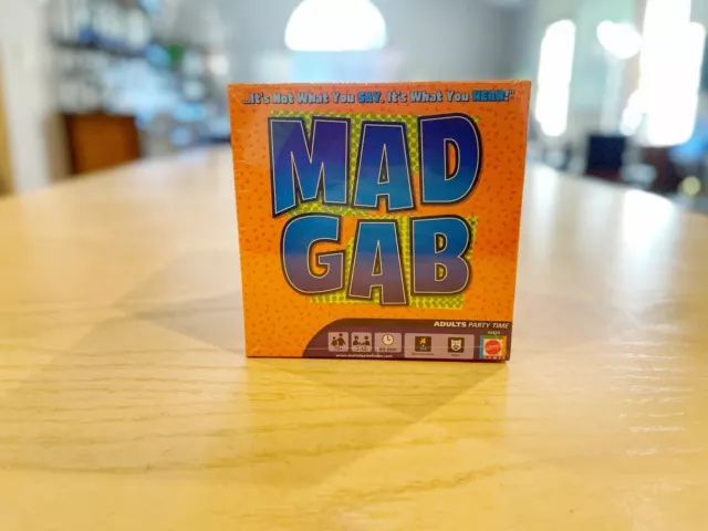 MAD GAB Party Card GameMattel 2-12 Players New Sealed Box   Adults Part GameNew