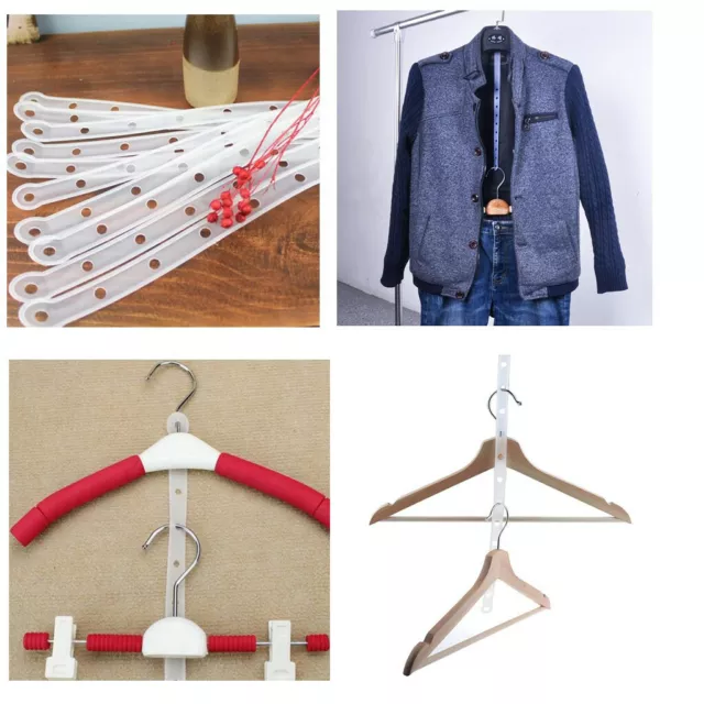 10x Suit Verbindungsmaterial Hanger Connector Strips Kleidung Shop Displays