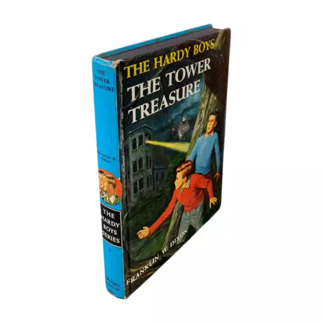 Vintage Hardy Boys #1 THE TOWER TREASURE Matte Edition Brown EPS Revised 1959