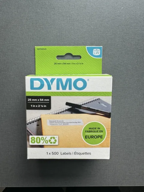 Dymo LabelWriter S0722520 Etiketten 25 x 54 mm weiß (500 Stück) ⭐️ NEU ⭐️