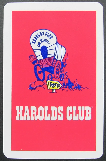 Harold's Club Reno Nevada Ad Single Swap Playing Card Jack Hearts