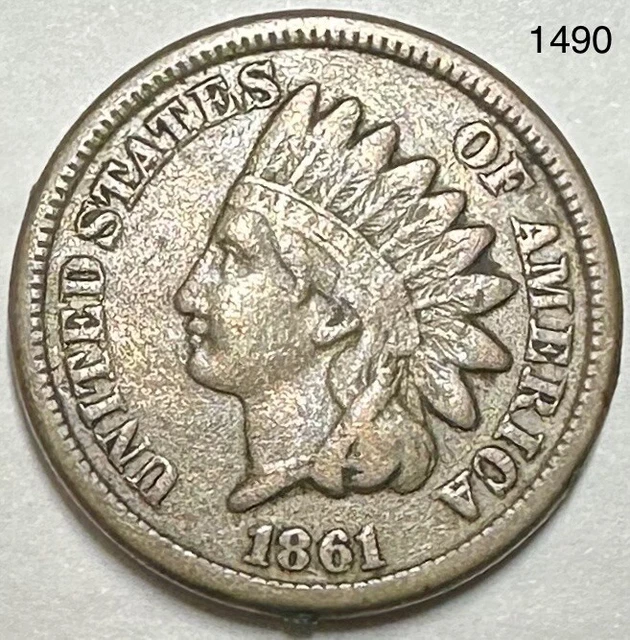 1861 Indian Head Penny Cent (We combine orders)