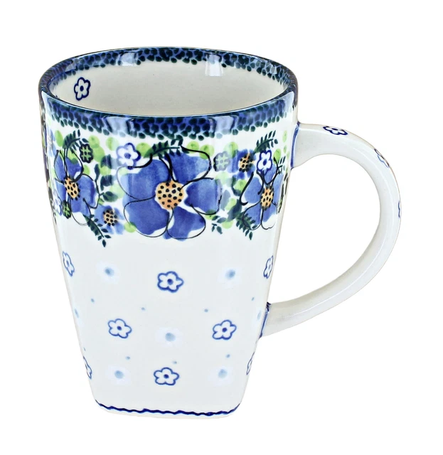 Blue Rose Polish Pottery Hannah Large Coffee Mug