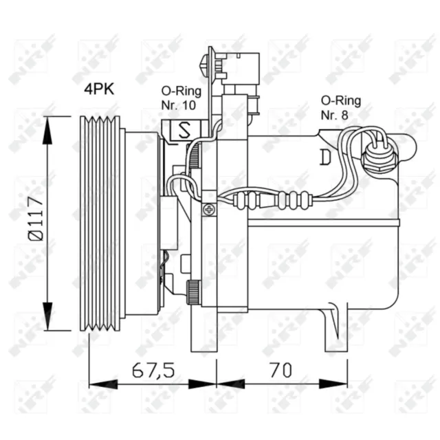 Kompressor, Klimaanlage NRF 32055