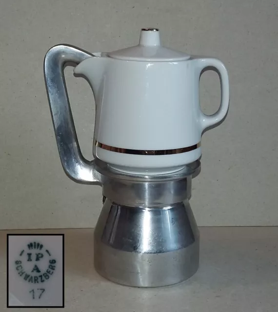 Caffettiera IPA 3 Tazze in Alluminio/Ceramica - Moka Coffee maker - Ottima