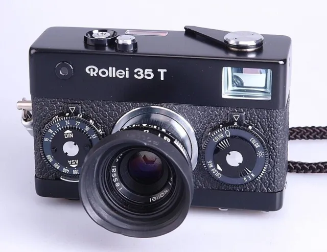 Rollei T Black with Tessar 40mm F3.5 lens.  1979.