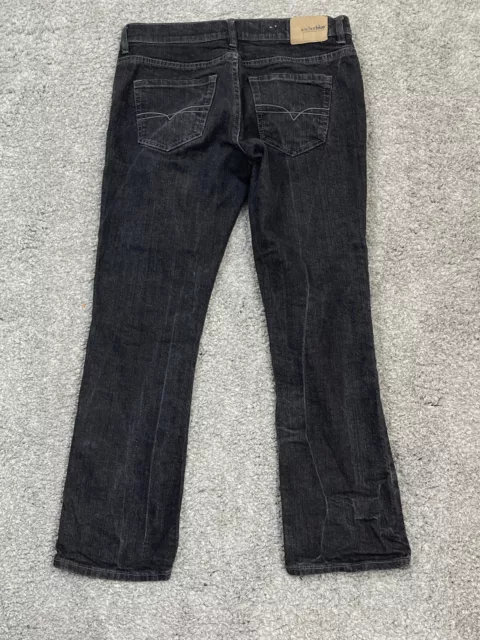VINTAGE Anchor Blue Jeans Mens 30x30 Slim Fit Low Rise Black Denim Dark Wash
