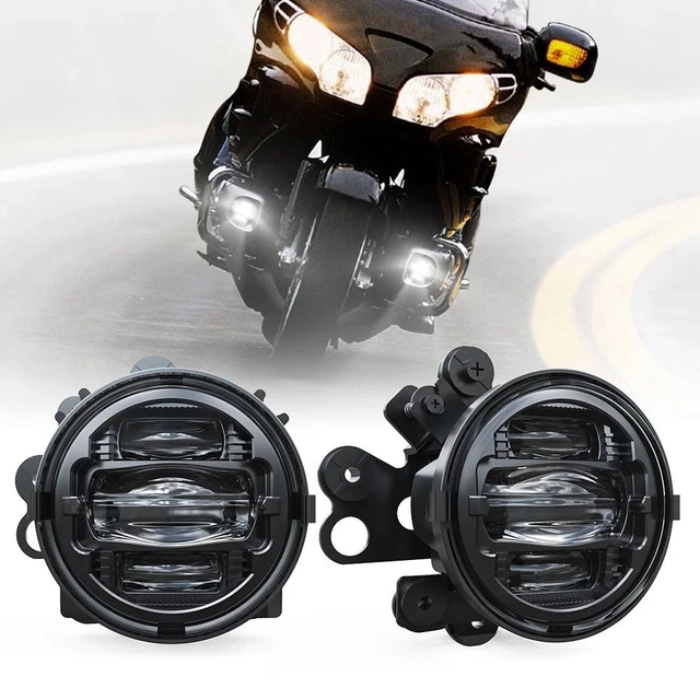 For Honda Goldwing GL1800 Motorcycle LED Fog Light W/ Mounting Bracket DOT Lamp