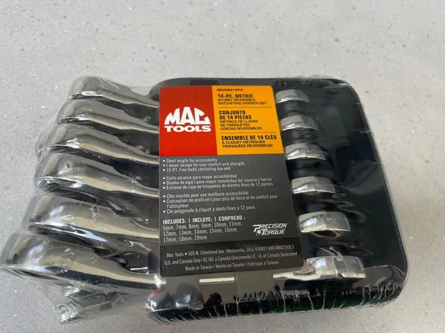 Set 5 Chiavi A Forchetta US PRO Tools, Tipo C, Metriche Da 10 A 19 Mm - Mod. 3233