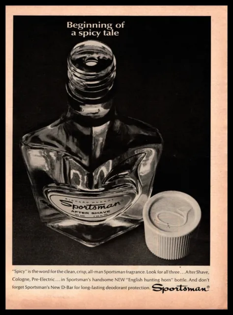 1964 Richard Hudnut "Sportsman" After Shave Bottle Vintage New York Print Ad