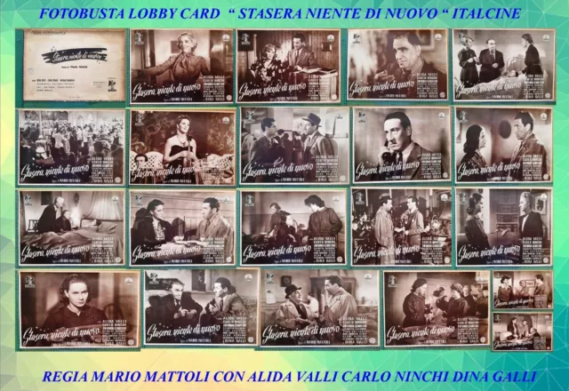 S02 Stasera Niente Di Nuovo Lobby Card Fotobusta Year 1945 Alida Valli Ninchi