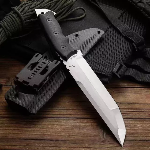 Full Tang Heavy Fixed Blade A8 steel Multifunctional Razor Sharp Tactical Knife